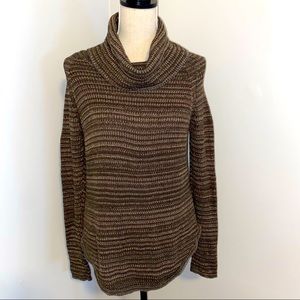 Eight Eight Eight brown space dye cowl neck sweater size Small